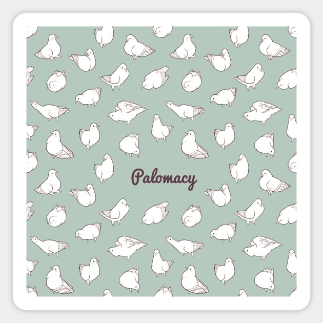 Flock of Doves (sage) Sticker by Palomacy